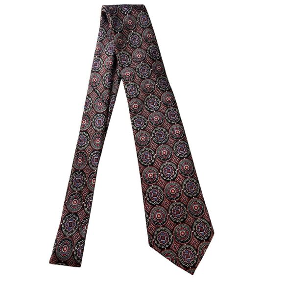 Pierre Cardin Necktie Medallion Pattern 100% Polyester Tie Men's Fashion Formal - Picture 12 of 13